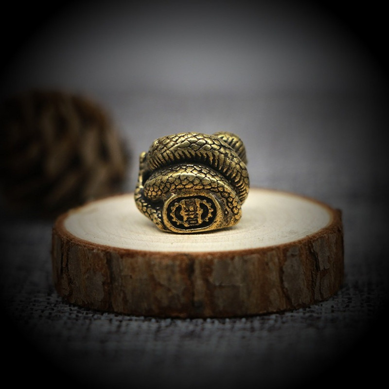 Șarpe din alamă șarpe cu clopoței cuțit mărgele umbrelă frânghie DIY EDC șnur realizat manual Paracord Brățări Pandantive Accesorii pentru fabricarea de bijuterii