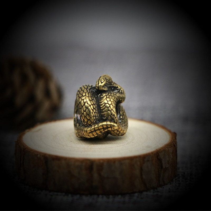 Șarpe din alamă șarpe cu clopoței cuțit mărgele umbrelă frânghie DIY EDC șnur realizat manual Paracord Brățări Pandantive Accesorii pentru fabricarea de bijuterii