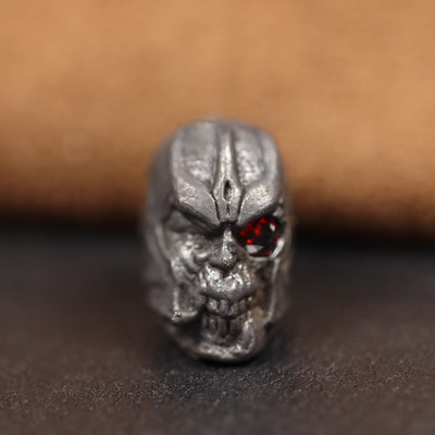 Punasilmne suitsetav sõdalane, koljupea, messingist EDC välistingimustes meisterdatud Paracordi noahelmed, käsitsi valmistatud kaelapaelad ripatsid Aksessuaarid Punk-võlusid