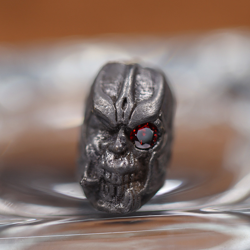 Punasilmne suitsetav sõdalane, koljupea, messingist EDC välistingimustes meisterdatud Paracordi noahelmed, käsitsi valmistatud kaelapaelad ripatsid Aksessuaarid Punk-võlusid