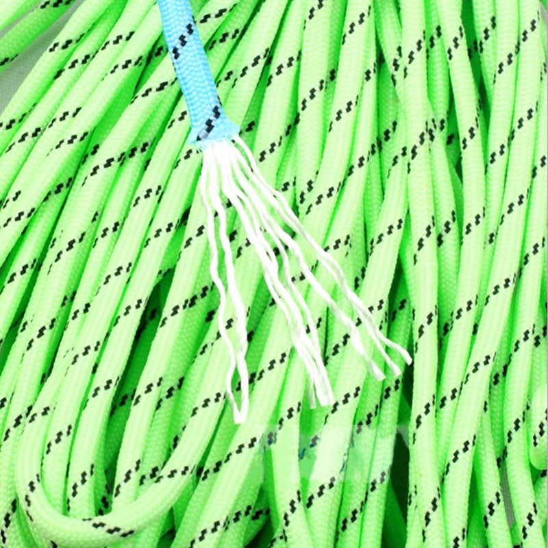 20FT 6 Meters Camp Survival Cord Camping Reflective Luminous Glow Rope 9 Strands 550LB Lanyard Cords Camping Hiking Outdoor Tool