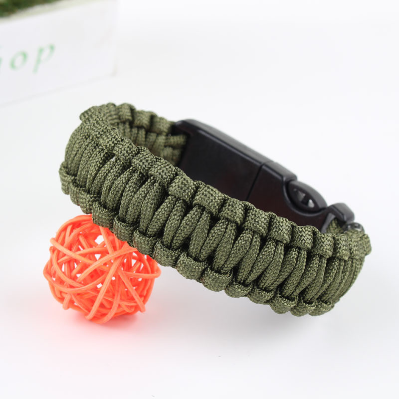 Daugiafunkcinis karinis avarinis išgyvenimas „Paracord“ 4 mm apyrankė, lauko grandiklis, švilpukas, sagtis „Paracord“ įrankiai 550 „Paracord“