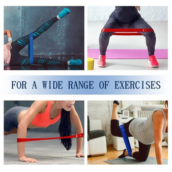 5 τμχ/Σετ Ζώνες Αντίστασης Γιόγκα Stretching TPE Loop Exercise Fitness Equipment Strength Training Προπόνηση σώματος Pilates Strength
