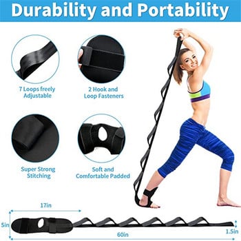 1Pcs Γιόγκα Flexibility Stretching Leg Stretch Strap for Ballet Cheer Dance Gymnastics Trainer Yoga Flexibility Leg Stretch ζώνη