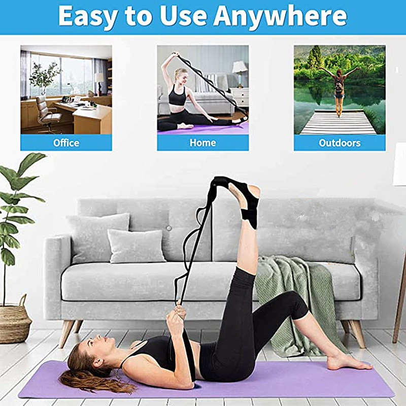 1 vnt Jogos lankstumo tempimo kojų neštuvų dirželis, skirtas baleto linksmybių šokių gimnastikos treniruokliui jogos lankstumo kojų tempimo diržas