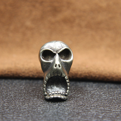 Lice lubanje duha s velikim ustima EDC alati Mjedeni nož Perla Vanjski karabiner Baterijska svjetiljka Privjesak za uže DIY Paracord Chamrs Dodatak