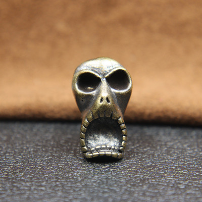 Lice lubanje duha s velikim ustima EDC alati Mjedeni nož Perla Vanjski karabiner Baterijska svjetiljka Privjesak za uže DIY Paracord Chamrs Dodatak