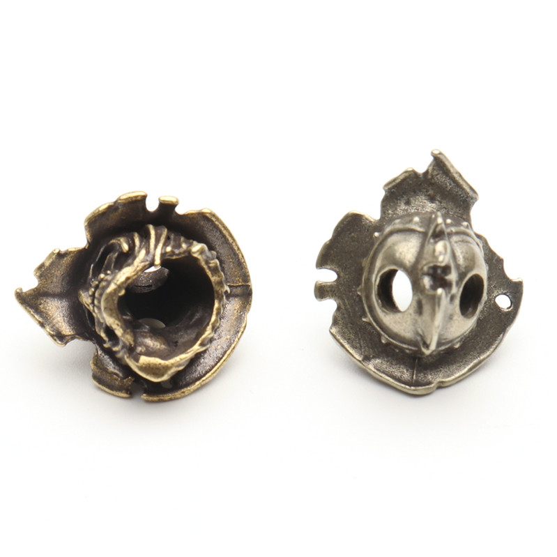 Craniu de diavol Casca Cuțit Pandantiv Personalitate Cuțit din alamă Mărgele Paracord Accesorii EDC