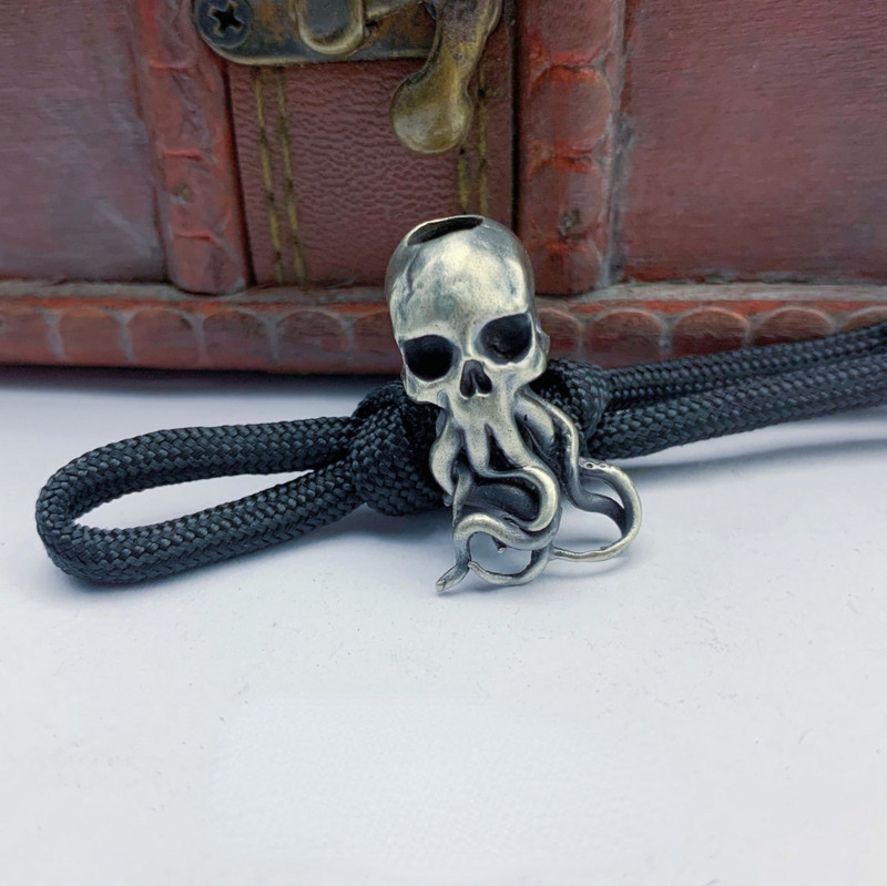 Punk alamă cuțit mărgele breloc pandantive cupru craniu breloc margele frânghie accesorii mașini paracord