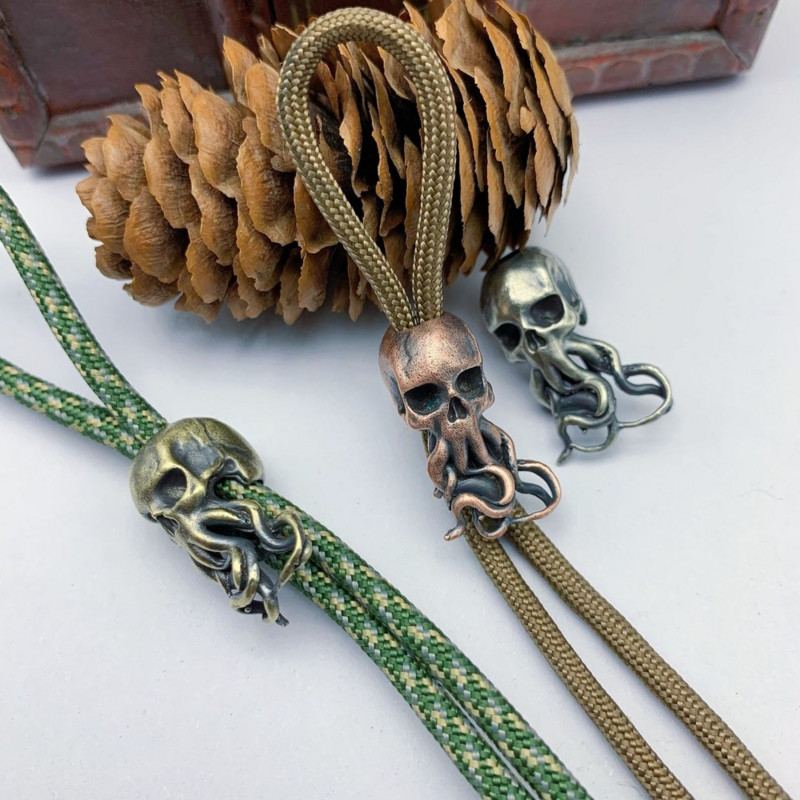 Punk alamă cuțit mărgele breloc pandantive cupru craniu breloc margele frânghie accesorii mașini paracord