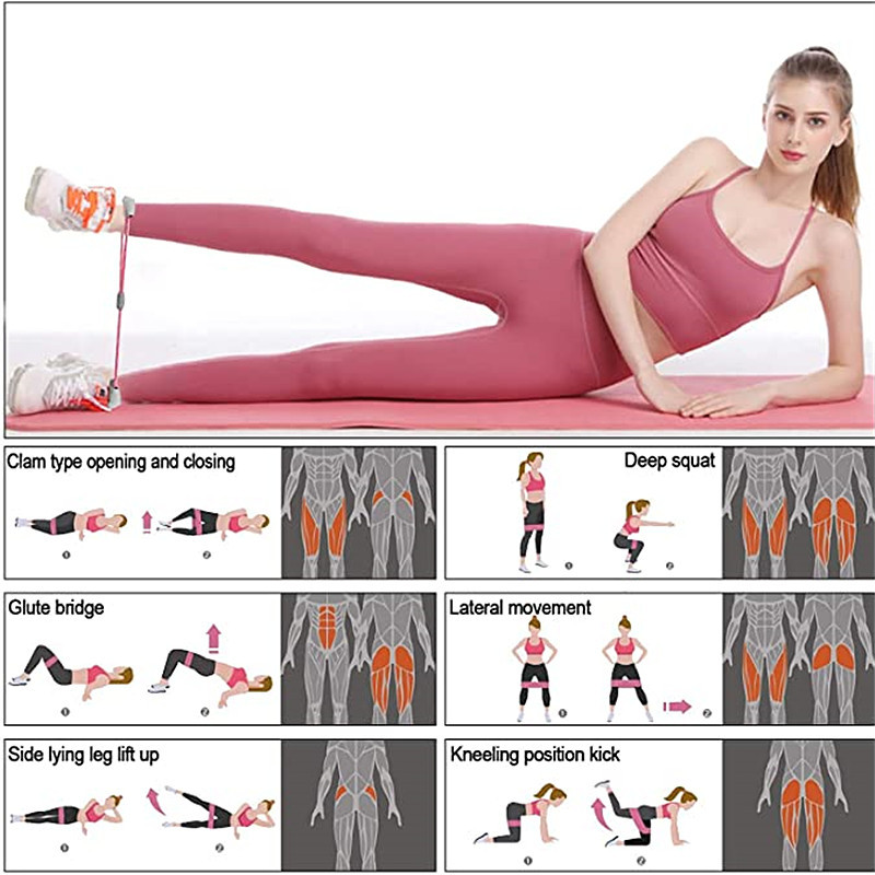 Gym 8 Word bandă elastică piept dezvoltator cauciuc expansor frânghie sport antrenament benzi de rezistență echipament fitness antrenament yoga