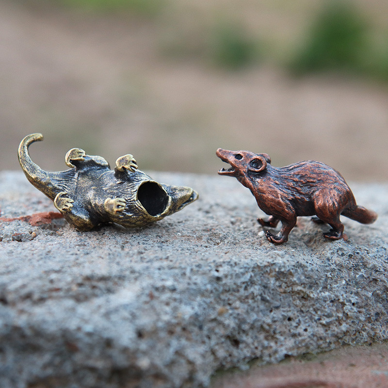 Tähtkuju loomad rotid kujukesed messingist nuga helmed taskulamp kaelaripatsid armsad hiired EDC paracord DIY välitööriistad tarvikud