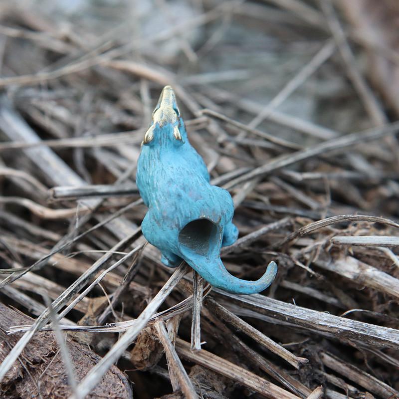 Tähtkuju loomad rotid kujukesed messingist nuga helmed taskulamp kaelaripatsid armsad hiired EDC paracord DIY välitööriistad tarvikud