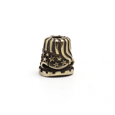 Sárgaréz 5 csillagos koponya kés Paracord gyöngyök kültéri barkácseszközök EDCLanyard medálok kulcstartók kiegészítők