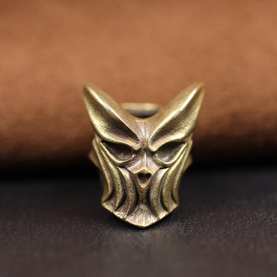 Mască fantomă Cuțit din alamă Mărgele EDC în aer liber DIY Accesorii Paracord Accesorii țesute manual Cuțite pandantive Bijuterii Umbrelă Agățătoare frânghie