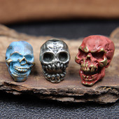 3 stiluri Punk din alamă cap de craniu cuțit margele umbrelă frânghie bricolaj accesorii alb cupru vintage paracord personalitate atarna pandantive