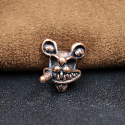 Suitsetav Küüliku Kolju Pea Messingist Noa Helmed EDC Paracord Pael Ripatsid Ehted DIY Vihmavari Köis Käevõrud Amuletid Aksessuaarid