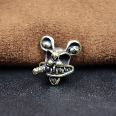 Suitsetav Küüliku Kolju Pea Messingist Noa Helmed EDC Paracord Pael Ripatsid Ehted DIY Vihmavari Köis Käevõrud Amuletid Aksessuaarid