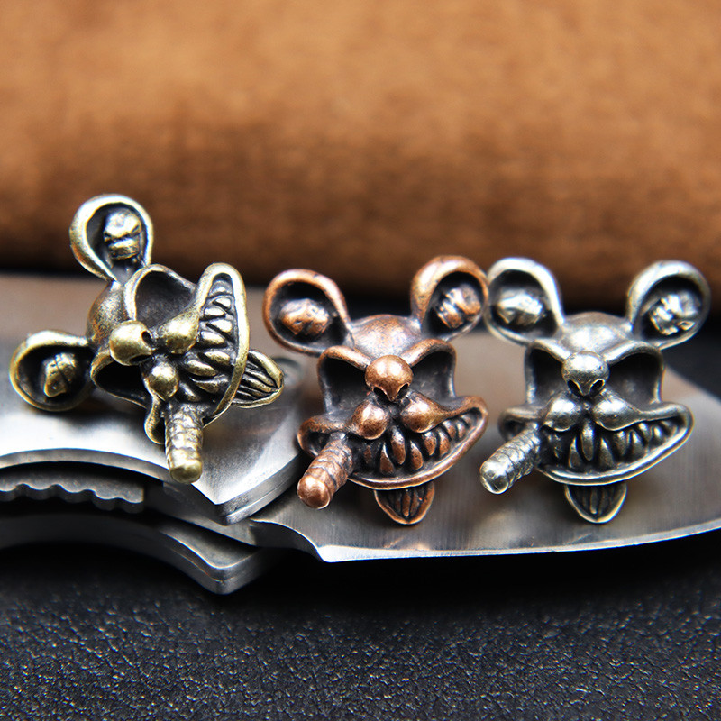 Suitsetav Küüliku Kolju Pea Messingist Noa Helmed EDC Paracord Pael Ripatsid Ehted DIY Vihmavari Köis Käevõrud Amuletid Aksessuaarid