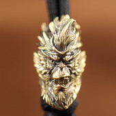 Σκοτεινός μαϊμού βασιλιάς χάντρες ορειχάλκινο μαχαίρι EDC Αξεσουάρ DIY για εξωτερικούς χώρους Paracord Υφαντά μενταγιόν με κορδόνι Κοσμήματα Ομπρέλες με σχοινί