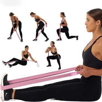Фитнес ленти с дълга устойчивост Йога Pull Up Booty Hip Workout Loop Еластична лента Тренировка във фитнеса Оборудване за упражнения за дома