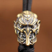 Jaapani rahvausund Koletis Tengu messingist nugahelmes taevane koer EDC DIY Paracordi ripats, õues kasutatavad käevõru aksessuaarid