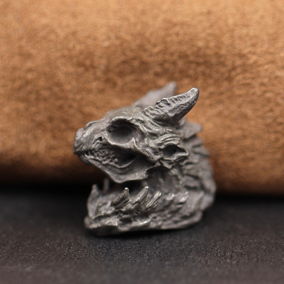 Sculptură din os cap de dinozaur cuțit din alamă și mărgele DIY Paracord Brățări Accesorii în aer liber EDC umbrelă frânghie țesute șnur pandantiv