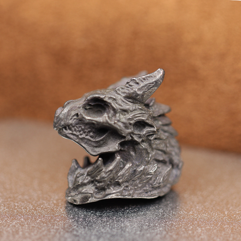 Sculptură din os cap de dinozaur cuțit din alamă și mărgele DIY Paracord Brățări Accesorii în aer liber EDC umbrelă frânghie țesute șnur pandantiv