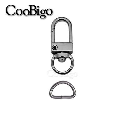 10 kompleta Metalna kuka s kopčom za jastoga Okretne karabine D prsten Privjesak za ključeve Kopča Privjesak za ključeve Ogrlica za pse Torba za remen Konektor DIY dodaci