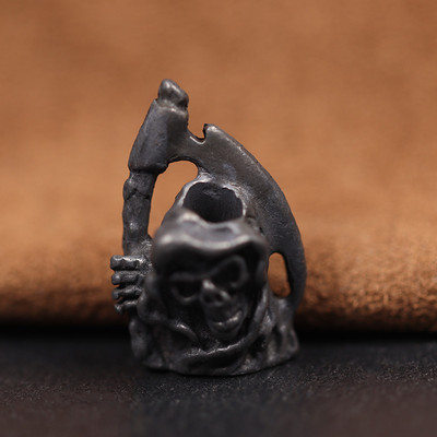 Messingist vikat Grimmilõikaja koljupea sõdur kuju nuga helmed EDC tööriist isetegemine paracordiga kootud kaelapaelaga ripatsidega ehtetarvikud