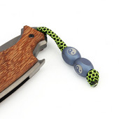 Titano lydinio Kinijos Tai Chi Paracord karoliukai Elegantiški virviniai karoliukai Juokingi mėlyni mini peilio karoliukai