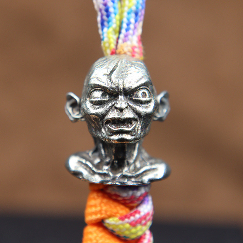 Žalvaris Mutantas Vyras Peilis Karoliukai Virvelės Pakabukai Retro EDC Paracord Pakabos Automobilių Raktų Pakabukai „Pasidaryk pats“ Lauko įrankių Priedai Papuošalai