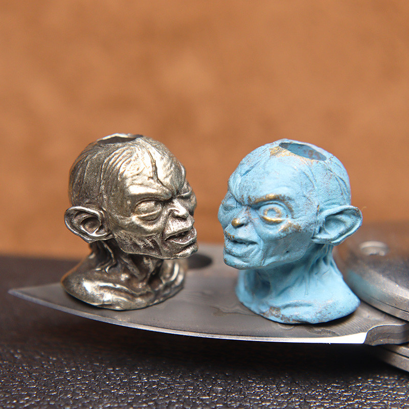 Žalvaris Mutantas Vyras Peilis Karoliukai Virvelės Pakabukai Retro EDC Paracord Pakabos Automobilių Raktų Pakabukai „Pasidaryk pats“ Lauko įrankių Priedai Papuošalai