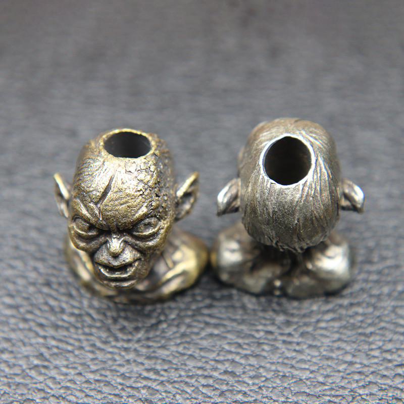 Žalvaris Mutantas Vyras Peilis Karoliukai Virvelės Pakabukai Retro EDC Paracord Pakabos Automobilių Raktų Pakabukai „Pasidaryk pats“ Lauko įrankių Priedai Papuošalai