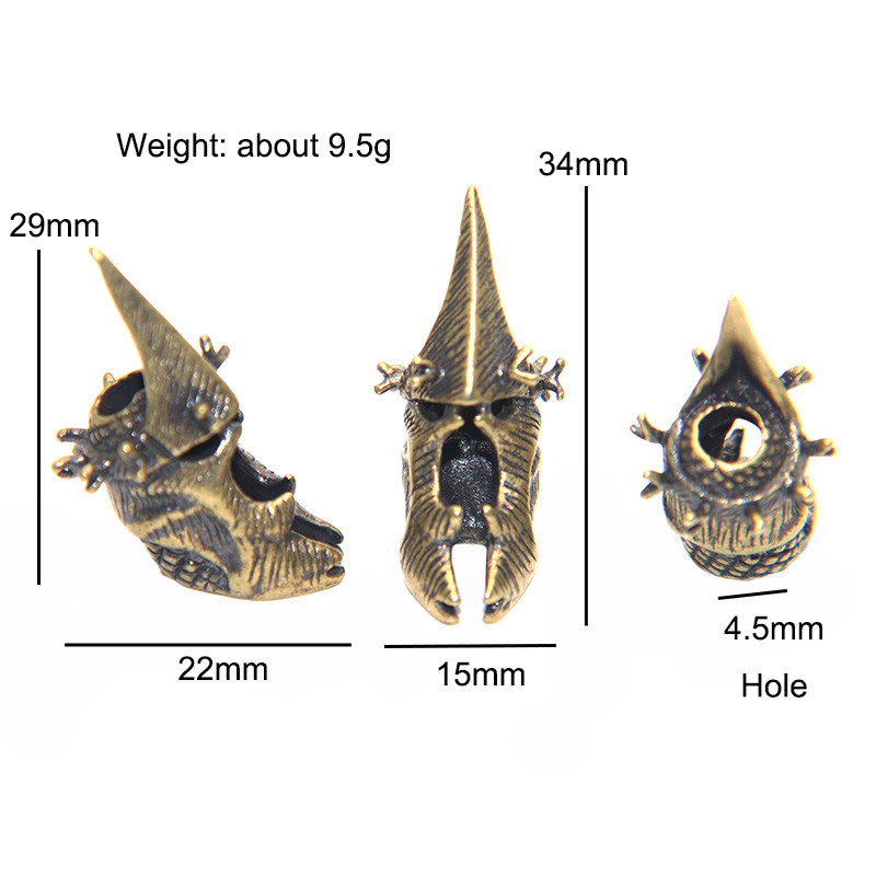 Jõulu kaheksanurkne põdrakiiver messingist noahelmed kootud kaelapaela ripats DIY Paracord käevõru võlusid tarvikud EDC välitööriist