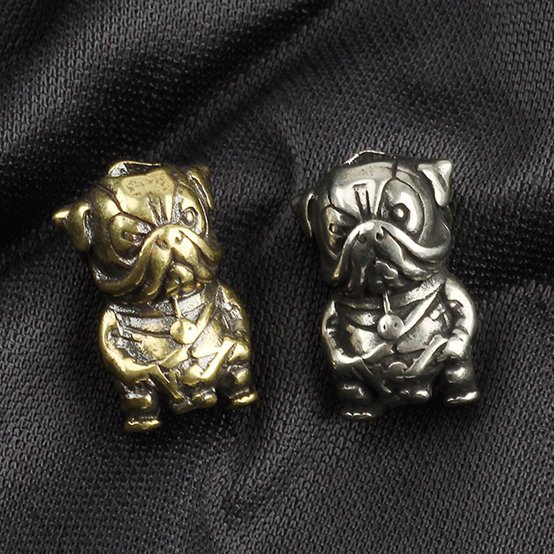 EDC DIY väike koeranoa helmed ripats Vintage messingist vasest Paracordi helmed