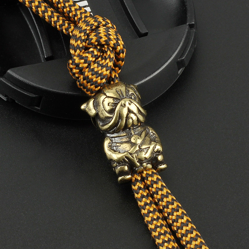 EDC DIY väike koeranoa helmed ripats Vintage messingist vasest Paracordi helmed