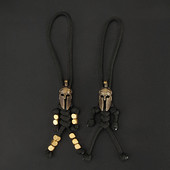 Ръчно изтъкано въже от месинг с ретро цветни мъниста от въжета Ключодържател Фенерче Мънисто от паракорд