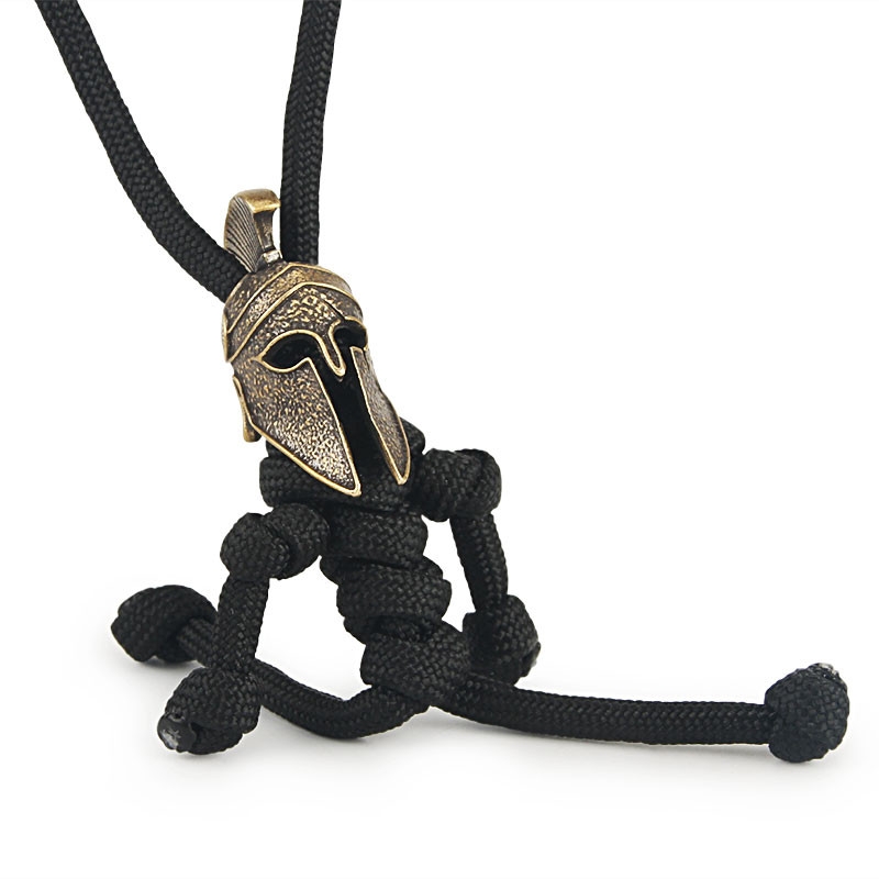 Ръчно изтъкано въже от месинг с ретро цветни мъниста от въжета Ключодържател Фенерче Мънисто от паракорд