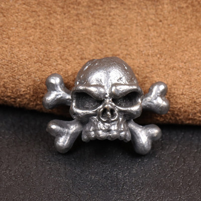 Ose negre Cap de craniu Cuțit din alamă șir mărgele în aer liber EDC DIY Paracord țesut manual șnur Pandantiv Punk Brățară Breloc Accesorii