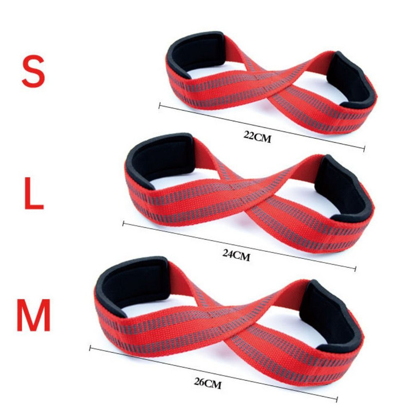 1 Ζεύγος Εικόνα 8 Ιμάντες άρσης βαρών Άρση βαρών Αθλητικό γυμναστήριο Γυμναστήριο Bodybuilding Υποστήριξη καρπού με μπάρα