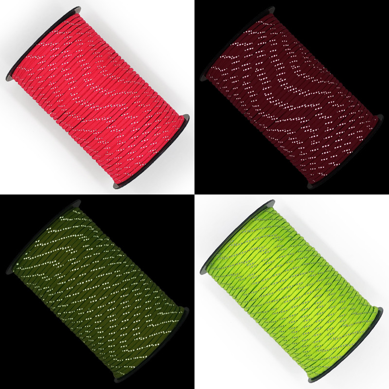 50/100 m multifunktsionaalne 7 südamikuga helkurköis 550 paracord köis 4 mm telkimissurvival Edc õues langevarju nöör pael, päästeköis