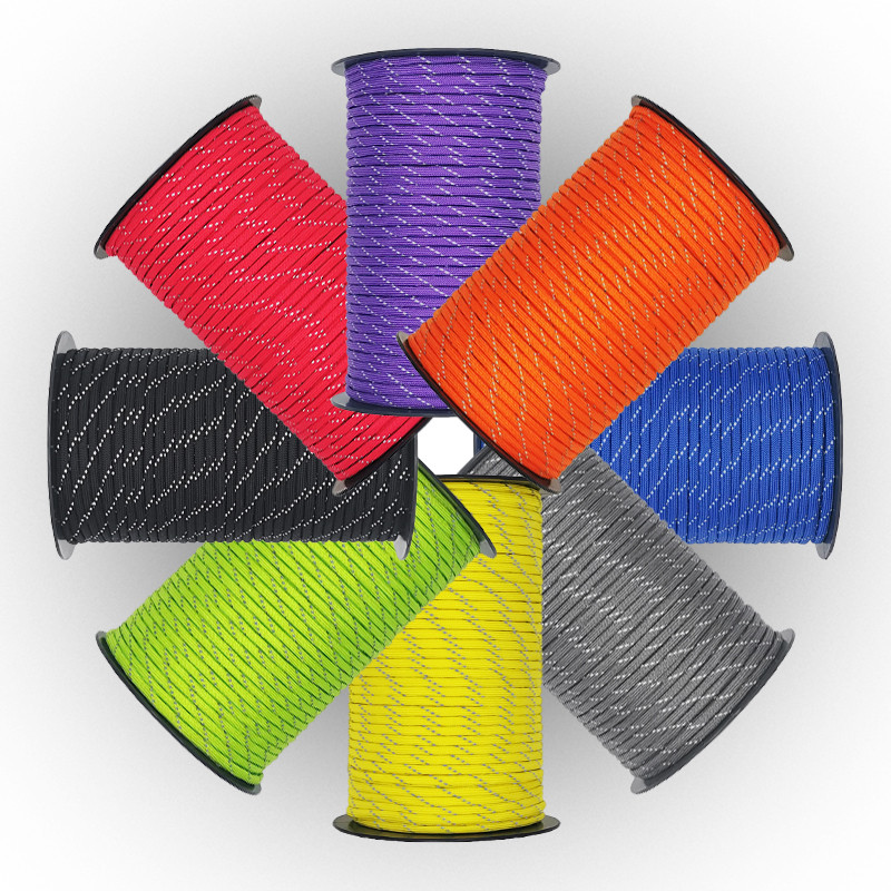 50/100 m multifunktsionaalne 7 südamikuga helkurköis 550 paracord köis 4 mm telkimissurvival Edc õues langevarju nöör pael, päästeköis