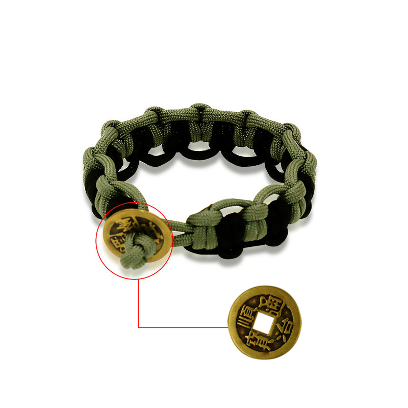 YOUGLE Outdoor Survival Chic 24,5 cm 550 Parașute Snur Paracord Brățară Set echipament de urgență pentru Camping Drumeții
