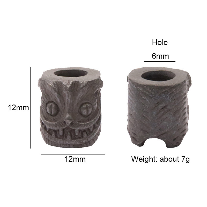 Drăguț cap de pisică sculptură din alamă cuțit mărgele retro bricolaj paracord brățări accesorii instrument EDC în aer liber umbrelă funie șnur pandantiv