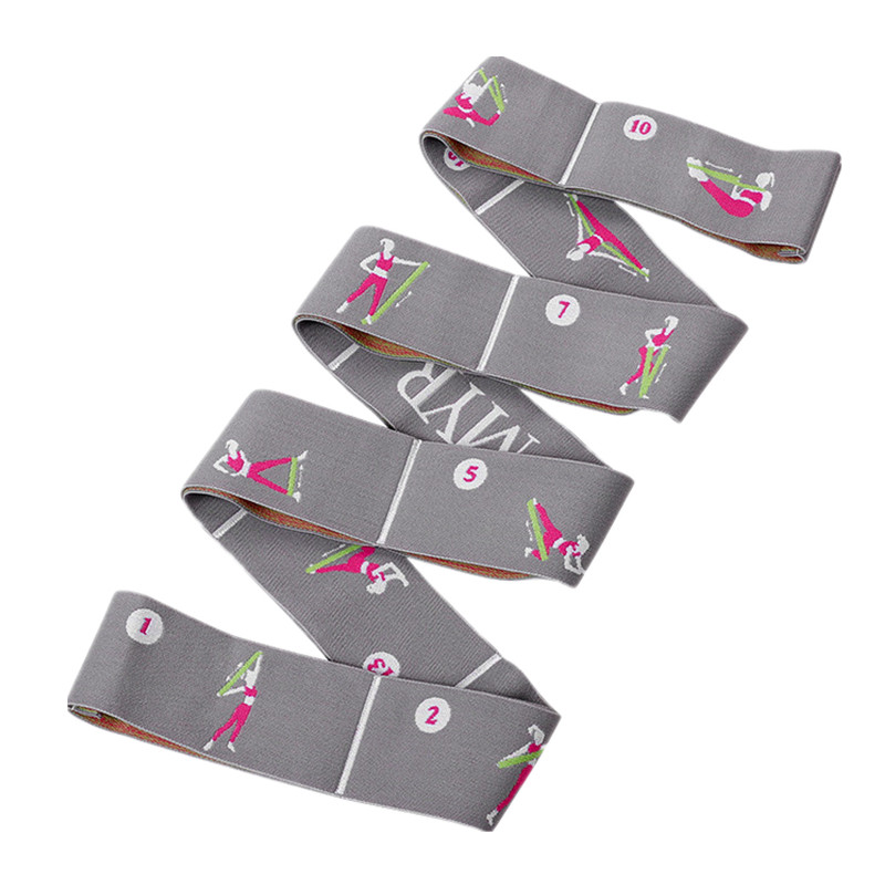 Bandă de rezistență yoga cu mai multe segmente cu 11 grile, dans pentru începători, Pilates, centură de întindere auxiliară pentru antrenament latin pentru adulți, benzi elastice