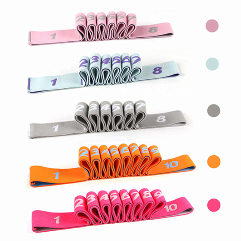 1 buc. Benzi de antrenament latino pentru adulți segmentate digitale, benzi de rezistență multifuncționale pentru Pilates Yoga, bandă elastică de fitness