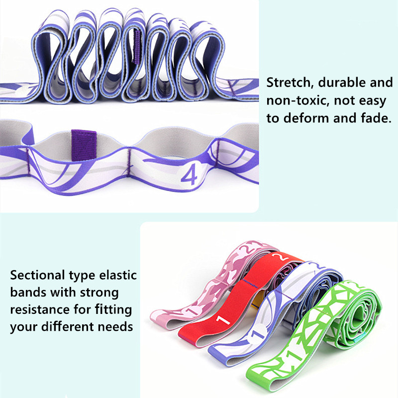9 ruudustikuga jooga venitusvöö segmenteeritud tantsu kujundav keha elastse köiega treenimine abistava takistuse venitusvööga