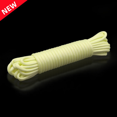 Svjetleća padobranska užad u boji od 4 mm, uže za užad, uže za upozorenje, Mil Spec Type, jednoslojna oprema za penjanje, kampiranje, oprema za preživljavanje