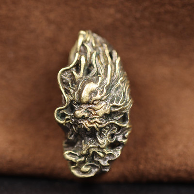 Soodne pilve draakonipea skulptuur Retro messingist noapärm EDC välitingimustes meisterdamine Paracordi tarvikud Kootud kaelapaelaga ripatsehted